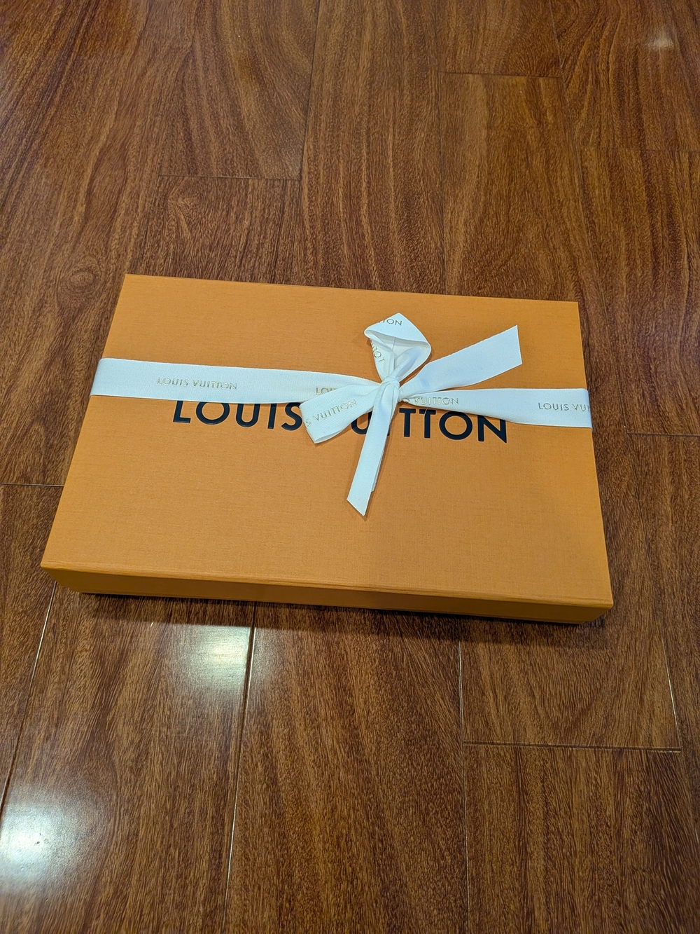 Louis Vuitton Orange Gift Box with White Ribbon